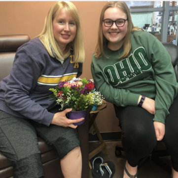 mom and the daughter on mom day